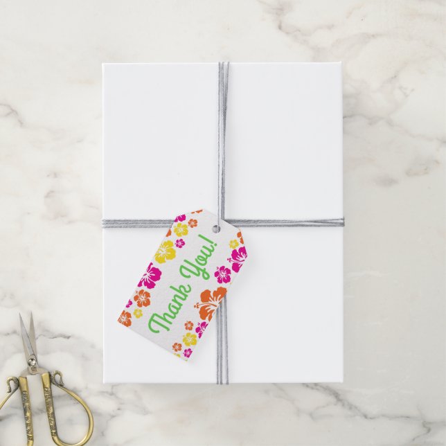 Aloha Luau Birthday Party Gift Tags (With Twine)