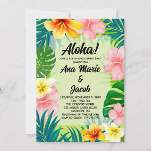 Aloha Luau Engagement Partie Douche invitation