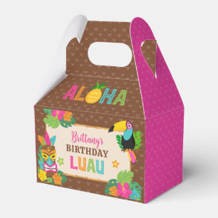 Aloha Luau Hawaiian Tropical Birthday Favor Box