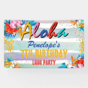 Aloha Luau Parties scintillant tropicale Bannière 