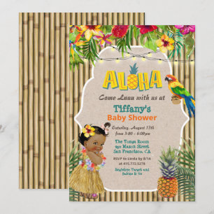 Aloha Luau Tropical Baby Shower Invitation