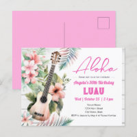 Aloha Luau ukulele Adult Birthday