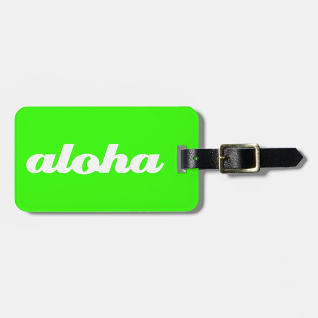 Aloha! Luggage Tag (Front Horizontal)