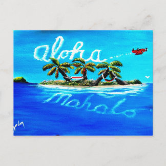 aloha mahalo postcard