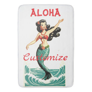 Aloha Mermaid Thunder_Thunder_Cove Bath Mat