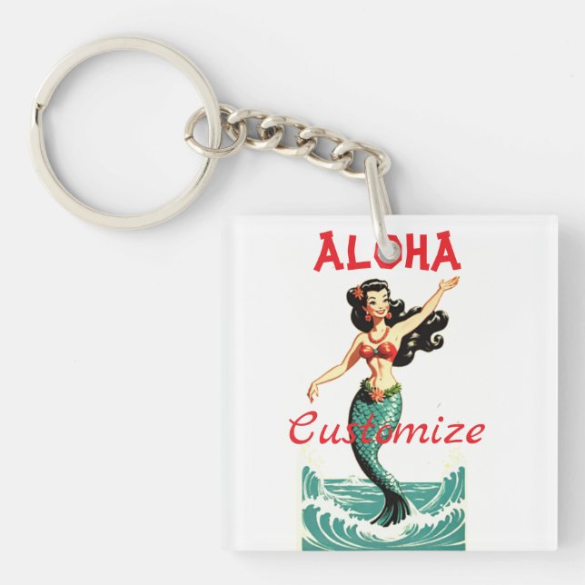 Aloha Mermaid Thunder_Thunder_Cove Keychain (Front)