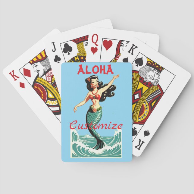 Aloha Mermaid Thunder_Thunder_Cove Playing Cards (Back)