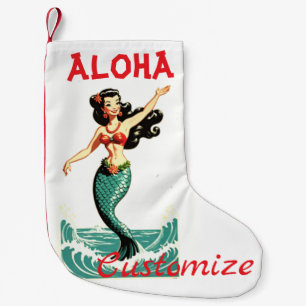 Aloha Mermaid Thunder_Thunder_Cove Small Christmas Stocking