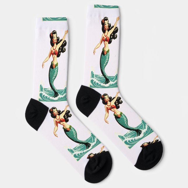 Aloha Mermaid Thunder_Thunder_Cove Socks (Right)