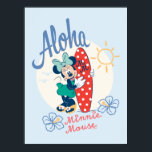 Aloha Minnie Mouse Surf Style Poster<br><div class="desc">Bright, breezy, and full of island vibes, this cheerful artwork features Minnie Mouse soaking up the sunshine with a surfboard and tropical flair. With playful hand-drawn accents, sunny details, and a relaxed beach-day color palette, this design captures the spirit of aloha and carefree fun. Perfect for customizable Zazzle products like...</div>