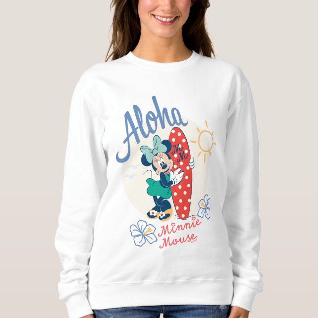 Aloha Minnie Mouse Surf Style Sweatshirt (Front)