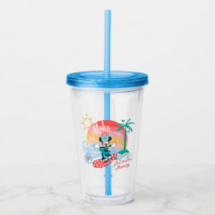 Aloha Minnie Mouse Tropical Surf Acrylic Tumbler