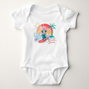 Aloha Minnie Mouse Tropical Surf Baby Bodysuit