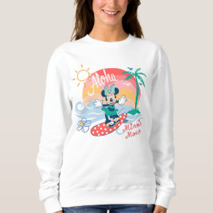 Aloha Minnie Mouse Tropical Surf Sweatshirt