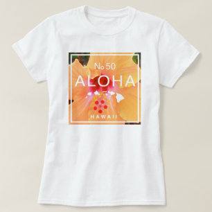 Aloha No 50 Orange Hibiscus T-Shirt