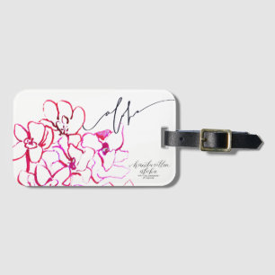 Aloha Orchid Flower Luggage Tag