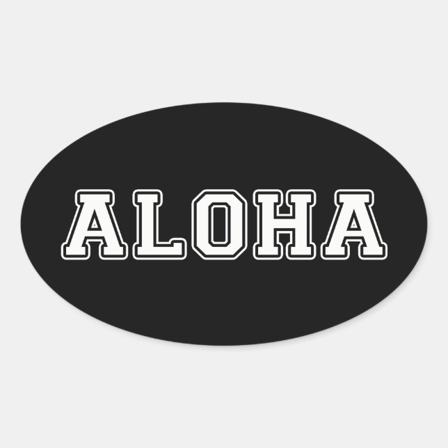 Aloha Oval Sticker (Front)