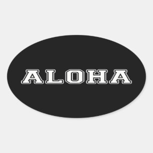 Aloha Oval Sticker