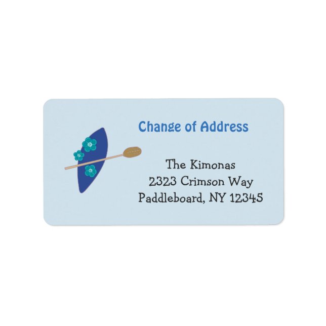 Aloha Paddle Board Label (Front)