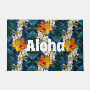 ALOHA paillasson hawaïen de Lei avec la ketmie