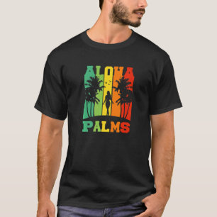 Aloha Palms Tropical Island Tiki Party Hawaii T-Shirt