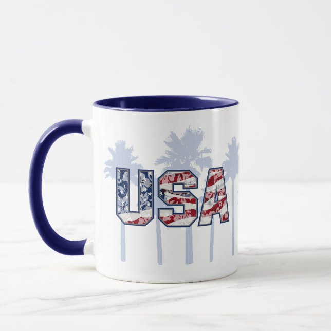 Aloha Palms USA Mugs (Left)
