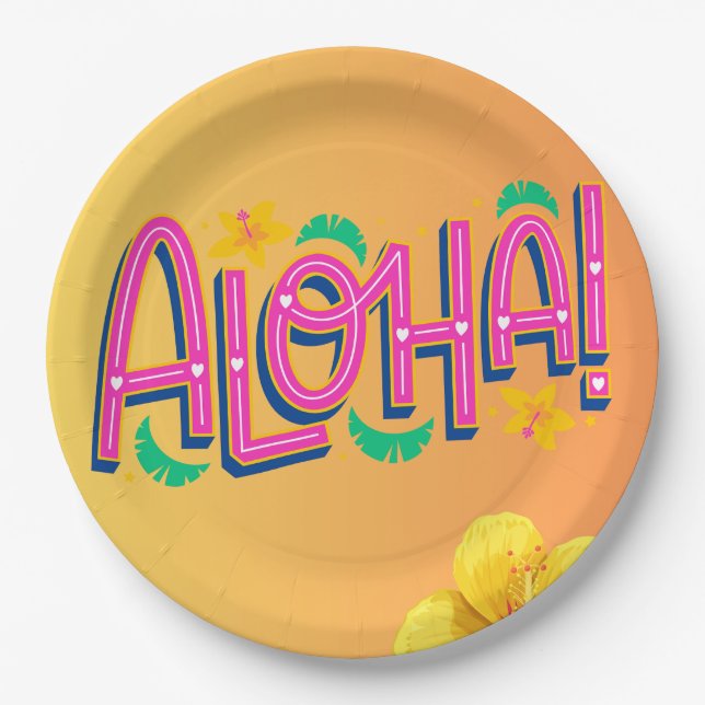 Aloha Paper plates (Front)