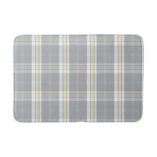 Aloha Patchwork Hawaiian Tropical Plaid - Neutral Bath Mat