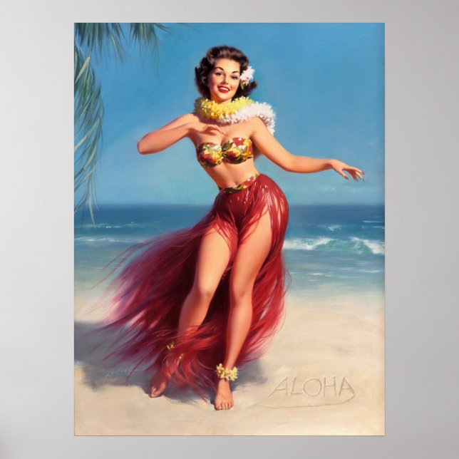Aloha Pin Up Poster (Front)