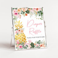 Aloha Pineapple Baby Shower Diaper Raffle