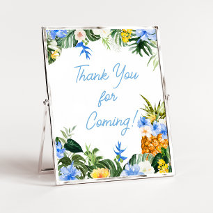 Aloha Pineapple Baby Shower Thank You Sign