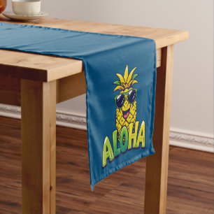 Aloha Pineapple Collection Teal Table Runner