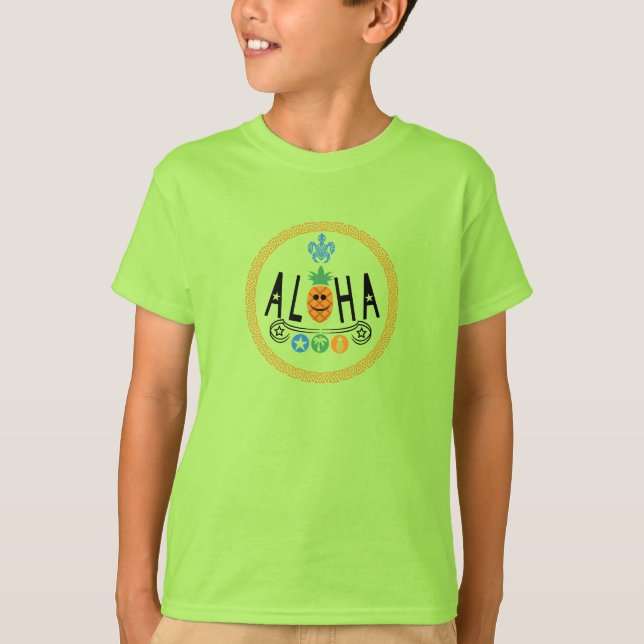 Aloha Pineapple Design - Kids' Basic T-Shirt (Front)