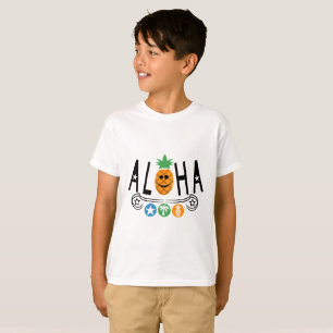 Aloha Pineapple Design - Kids' Hanes TAGLESS® T-S T-Shirt