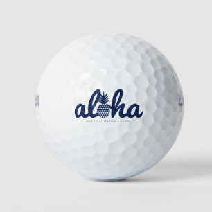 Aloha pineapple LogoColor-Navy Golf Balls