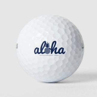 Aloha pineapple LogoColor-Navy Golf Balls
