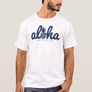 Aloha pineapple LogoColor-Navy T-Shirt