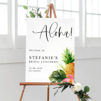 Aloha Pineapple Summer Bridal Luncheon Welcome