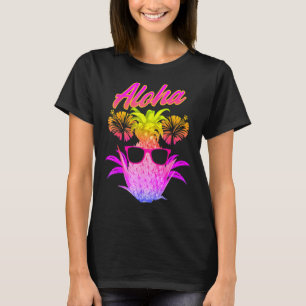 Aloha Pineapple Sunglasses Hawaiian Beach Summer V T-Shirt