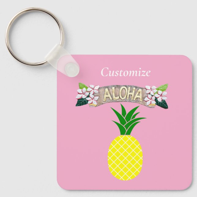 Aloha Pineapple Thunder_Cove Keychain (Front)