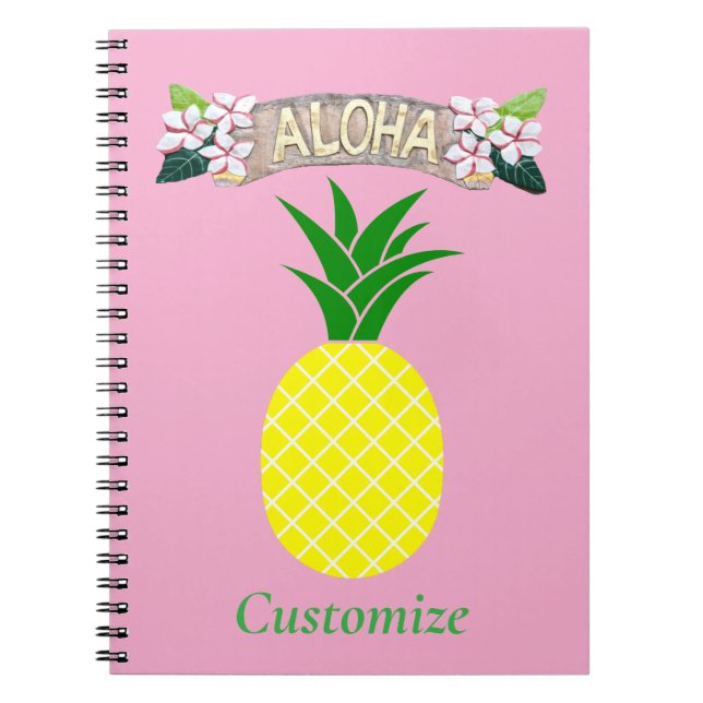 Aloha Pineapple Thunder_Cove Notebook (Front)