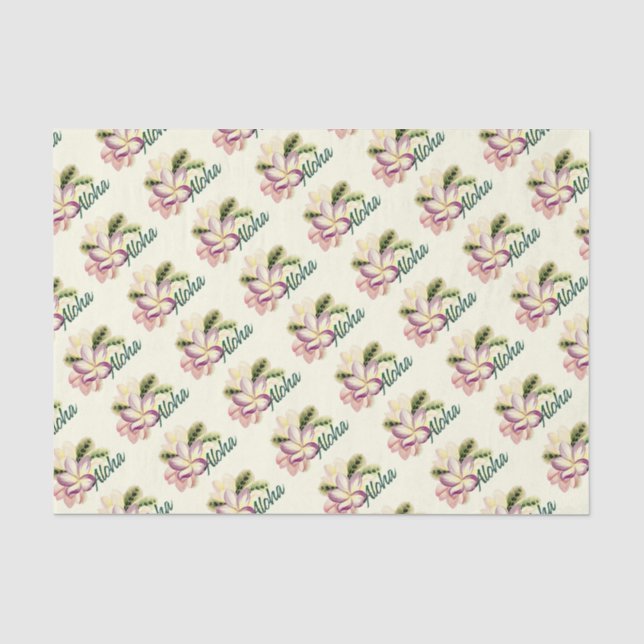 Aloha Plumeria Tissue Paper (Front)