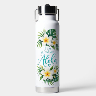 Aloha Plumeria Tropical Water Bottle