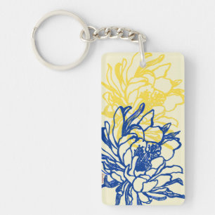 Aloha porte - clé avec des fleurs de cierge
