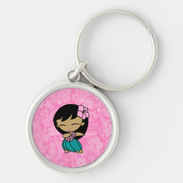 Aloha porte-clés de ketmie de fille de danse (Devant)