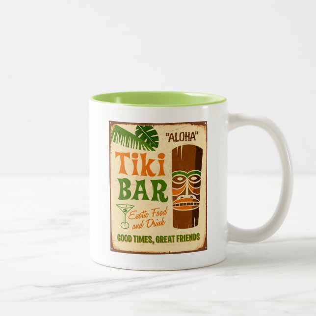 Aloha Poster Two-Tone Coffee Mug (Right)
