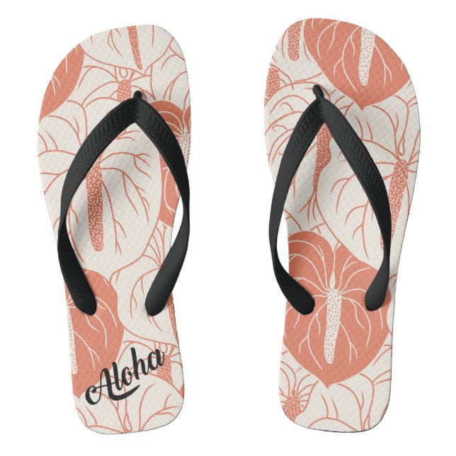 Aloha print slippers - flip flops (Footbed)