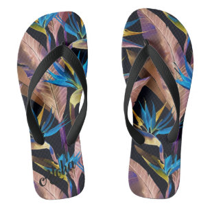 Aloha print slippers - flip flops