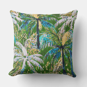 Aloha print Tropical throw pillow