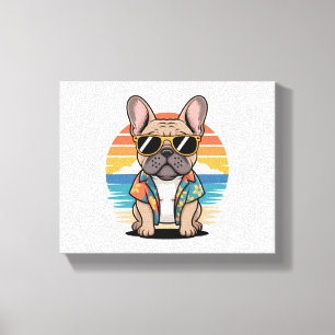 Aloha Pup – Cool French Bulldog Beach Vibes Canvas Print